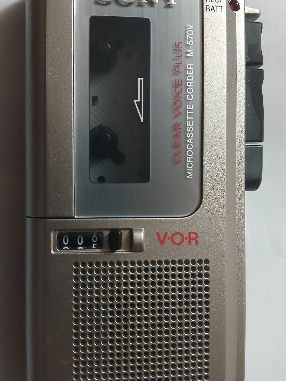 Sony M-570V Microcassette Corder Recorder Clear Voice Plus VOR